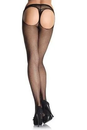 2240L      Rosy Cheeks Spanking Thong Back Fishnet Panty Hose - LAST CHANCE - Final Closeout!