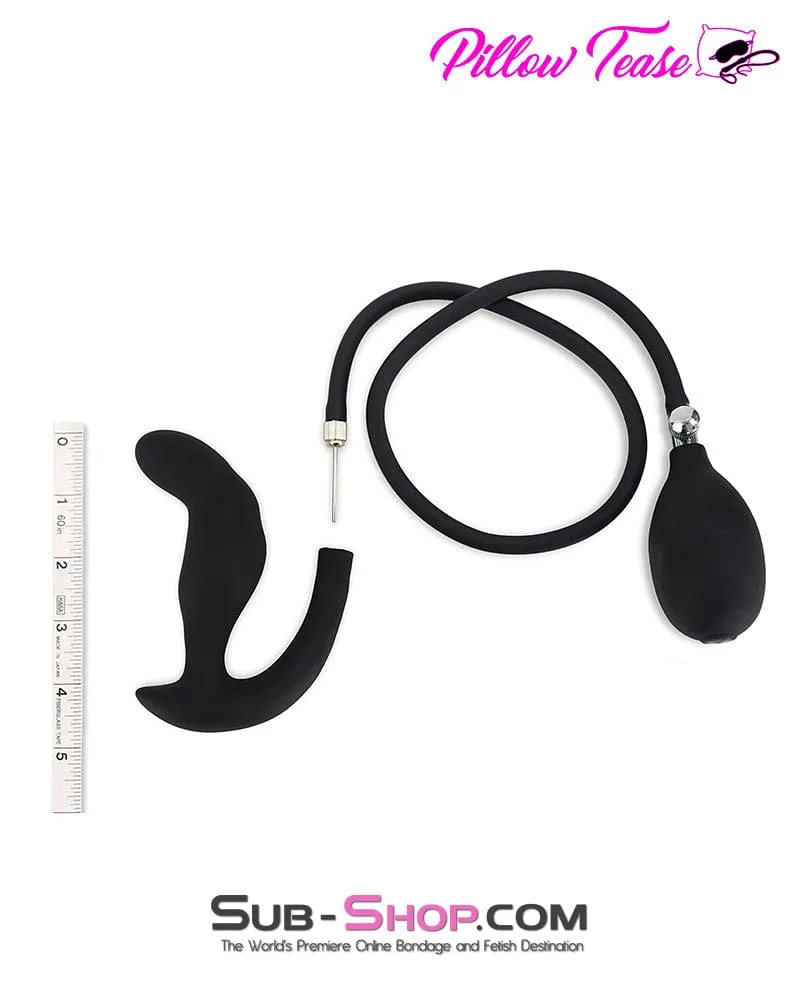 3302M      Inflatable Double Flare Silicone Anal Plug with Removable Pump