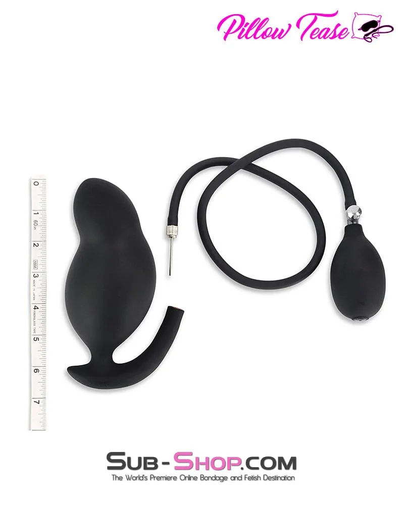 3302M      Inflatable Double Flare Silicone Anal Plug with Removable Pump