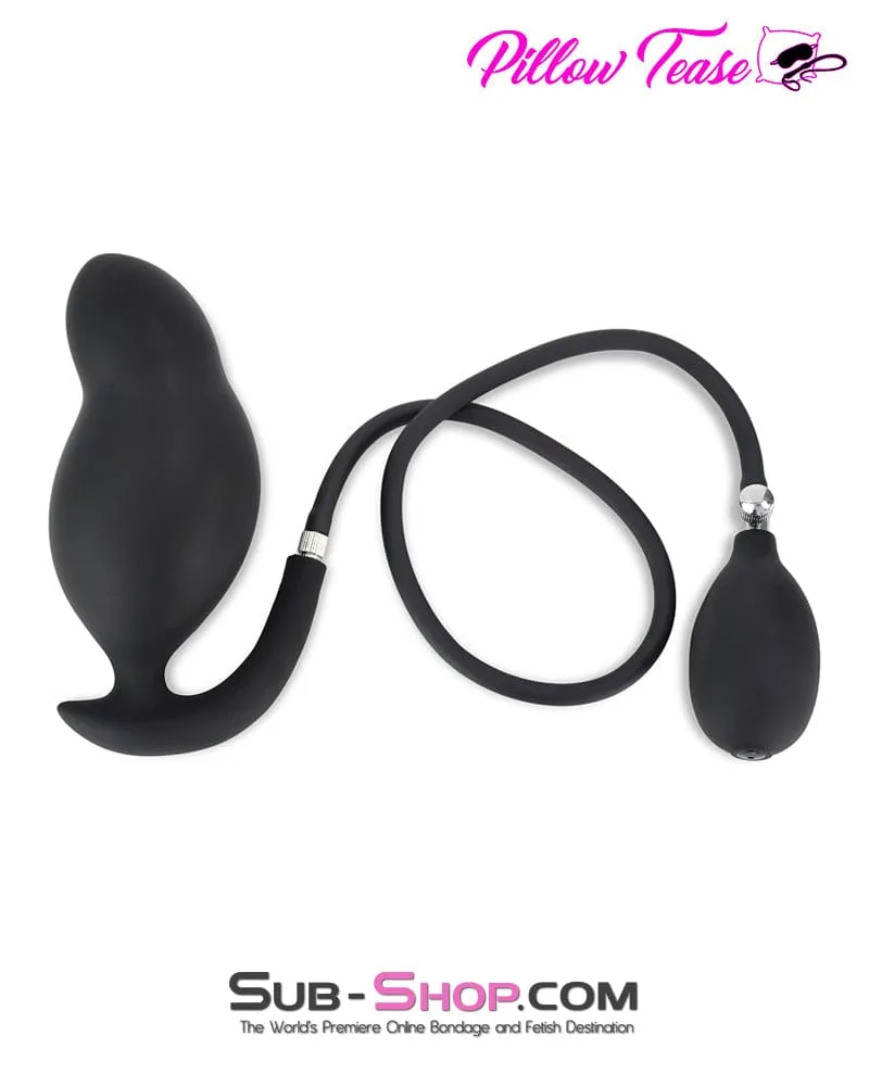 3302M      Inflatable Double Flare Silicone Anal Plug with Removable Pump