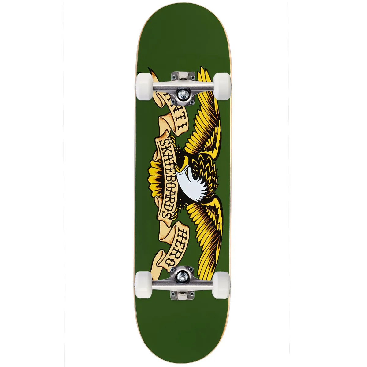 Anti-Hero Easy Rider Classic Eagle Olive Skateboard Complete - Olive - 8.38"