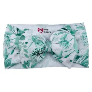 Aqua Floral Headwrap Mini