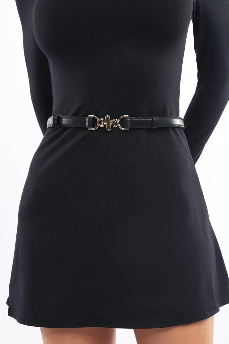 Black Adjustable Belt