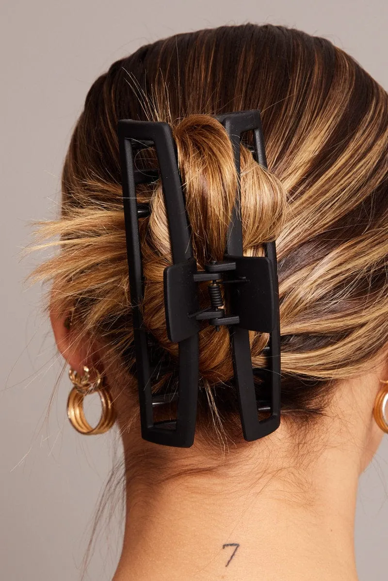 Black Long Claw Clip