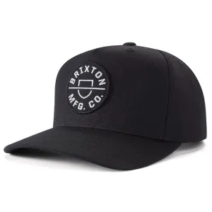 Brixton Crest C Mp Snapback Hat - Black