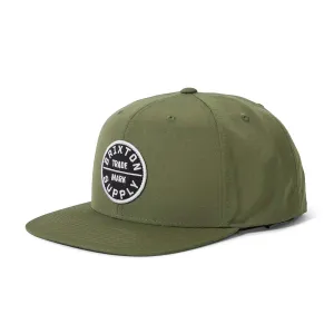 Brixton Oath III Snapback Hat - Ivy Green Ripstop