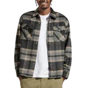 Brixton Selden Soft Brushed Flannel Shirt - Black/Charcoal