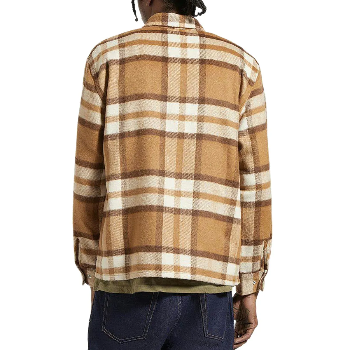 Brixton Selden Soft Brushed Flannel Shirt - Tan/Bison