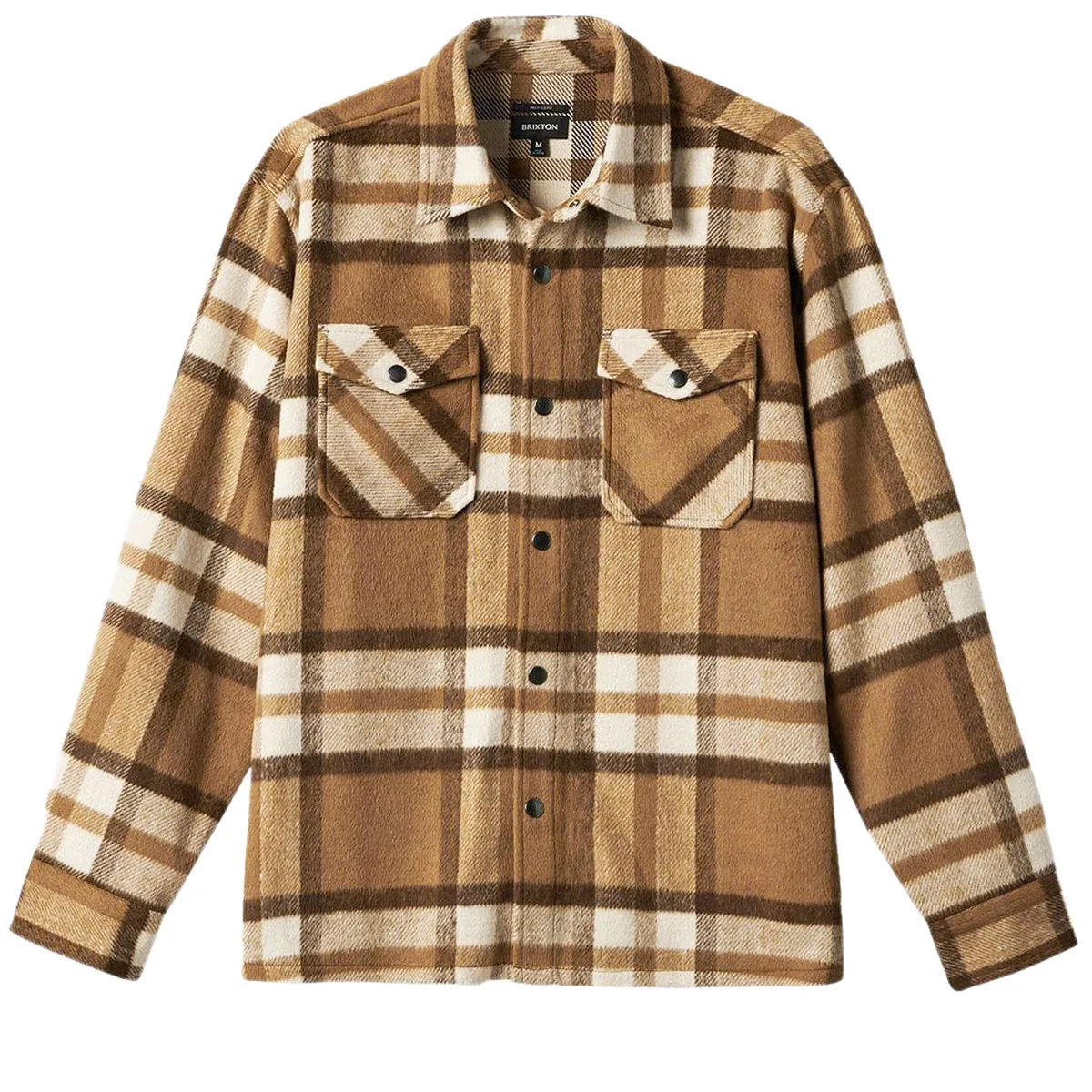 Brixton Selden Soft Brushed Flannel Shirt - Tan/Bison