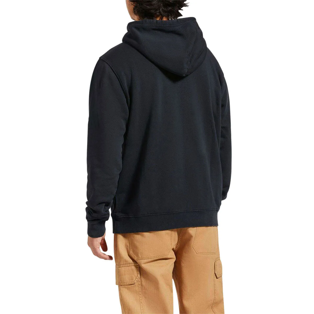 Brixton Varsity Broken In Hoodie - Black Worn Wash