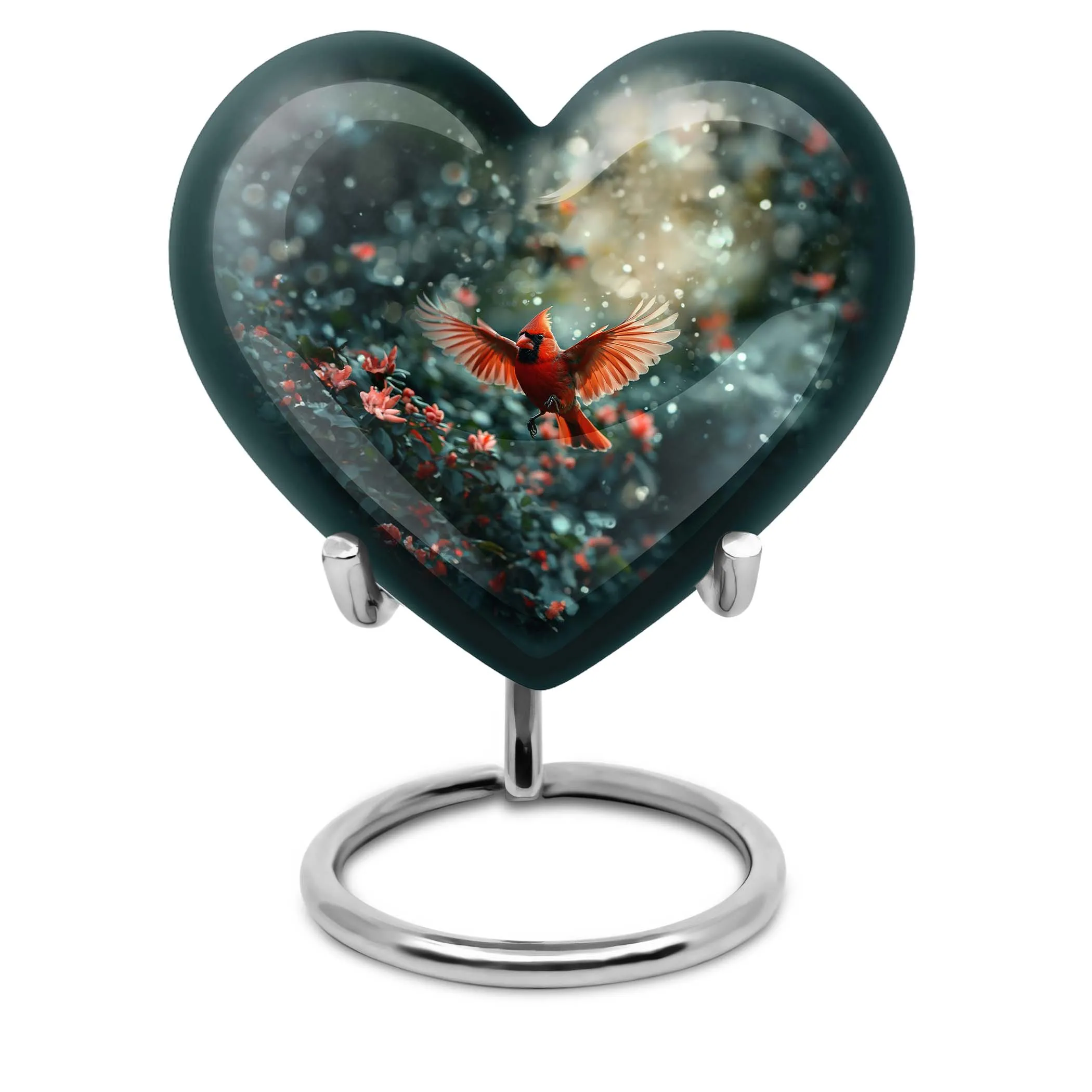Cardinal Bird Tribute, Majestic Memorial Urn for Adult Male