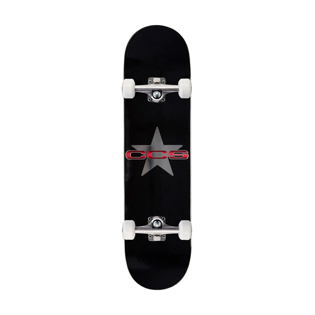 CCS 97 Star Mini Skateboard Complete - Silver/Red - 7.25"