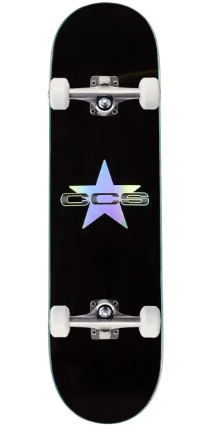 CCS 97 Star Skateboard Complete - Holographic/Black - 8.375"