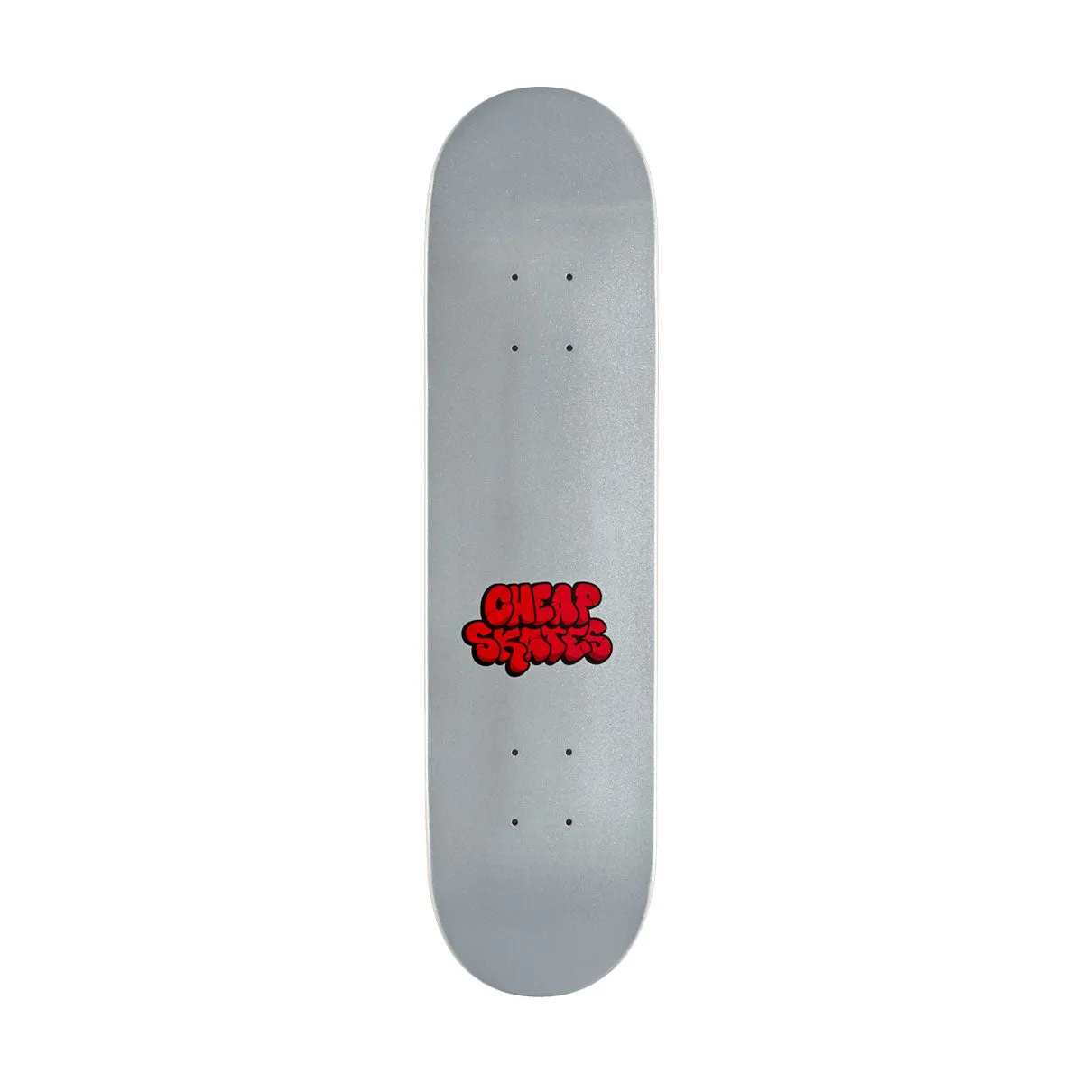 CCS Cheap Skates Tag Glitter Mini Skateboard Deck - White - 7.25"