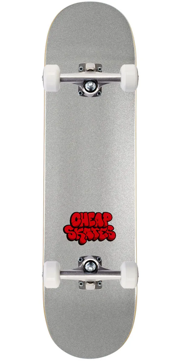 CCS Cheap Skates Tag Glitter Skateboard Complete - White - 8.00"