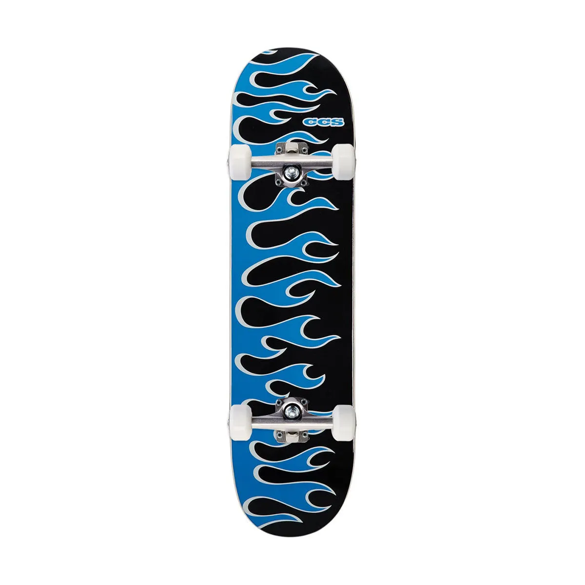 CCS Flames Mini Skateboard Complete - Black/Blue
