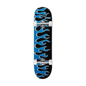 CCS Flames Mini Skateboard Complete - Black/Blue