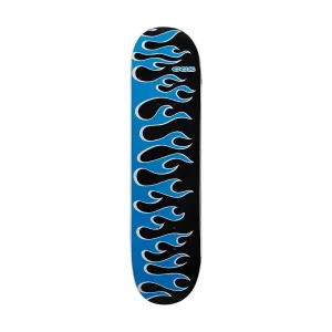CCS Flames Mini Skateboard Deck - Black/Blue - 7.25"