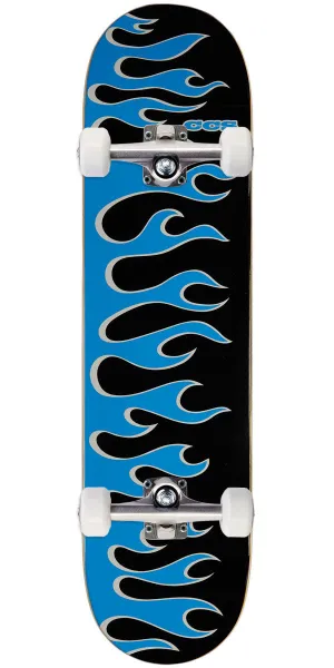 CCS Flames Skateboard Complete - Black/Blue - 7.75"