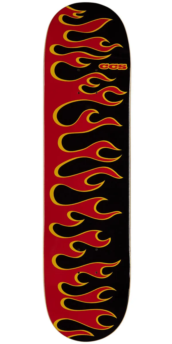 CCS Flames Skateboard Deck - Black/Red - 8.125"