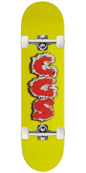 CCS Furry Letters Skateboard Complete - Yellow - 7.00"