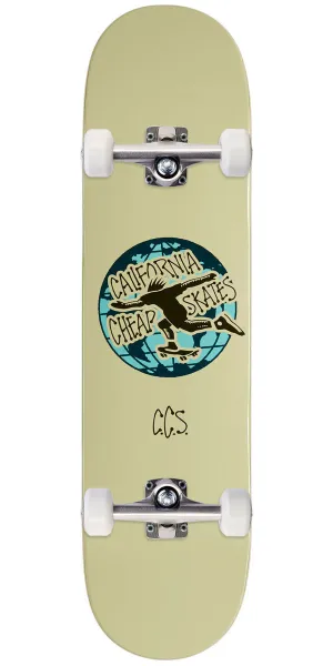 CCS Globe Skateboard Complete - Cream - 7.75"