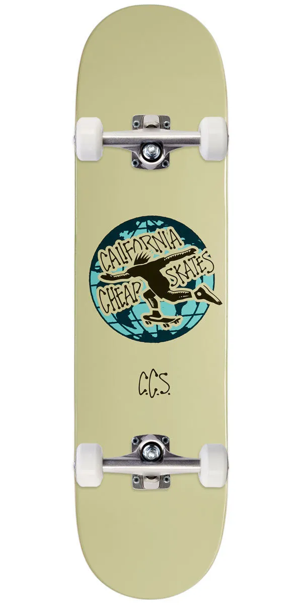 CCS Globe Skateboard Complete - Cream - 8.125"