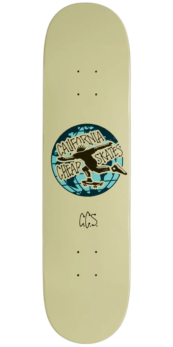 CCS Globe Skateboard Deck - Cream - 8.00"