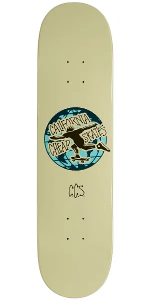 CCS Globe Skateboard Deck - Cream - 8.00"