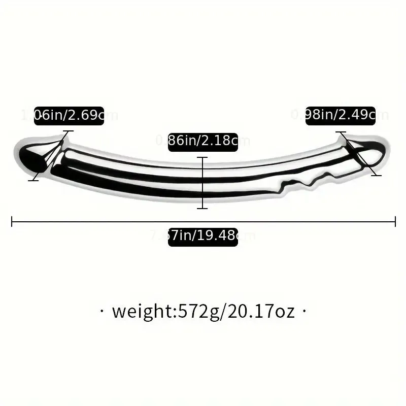Double-Ended Metal Anal Butt Plug Double Head Dildo For G-spot Stimulator