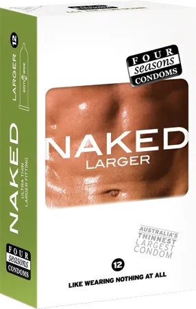 Four Seasons Naked Larger Condoms 12's Width 60mm