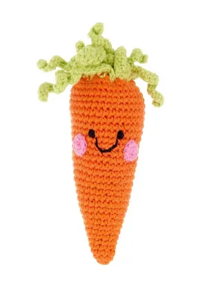 Friendly Plush Carrot Rattle