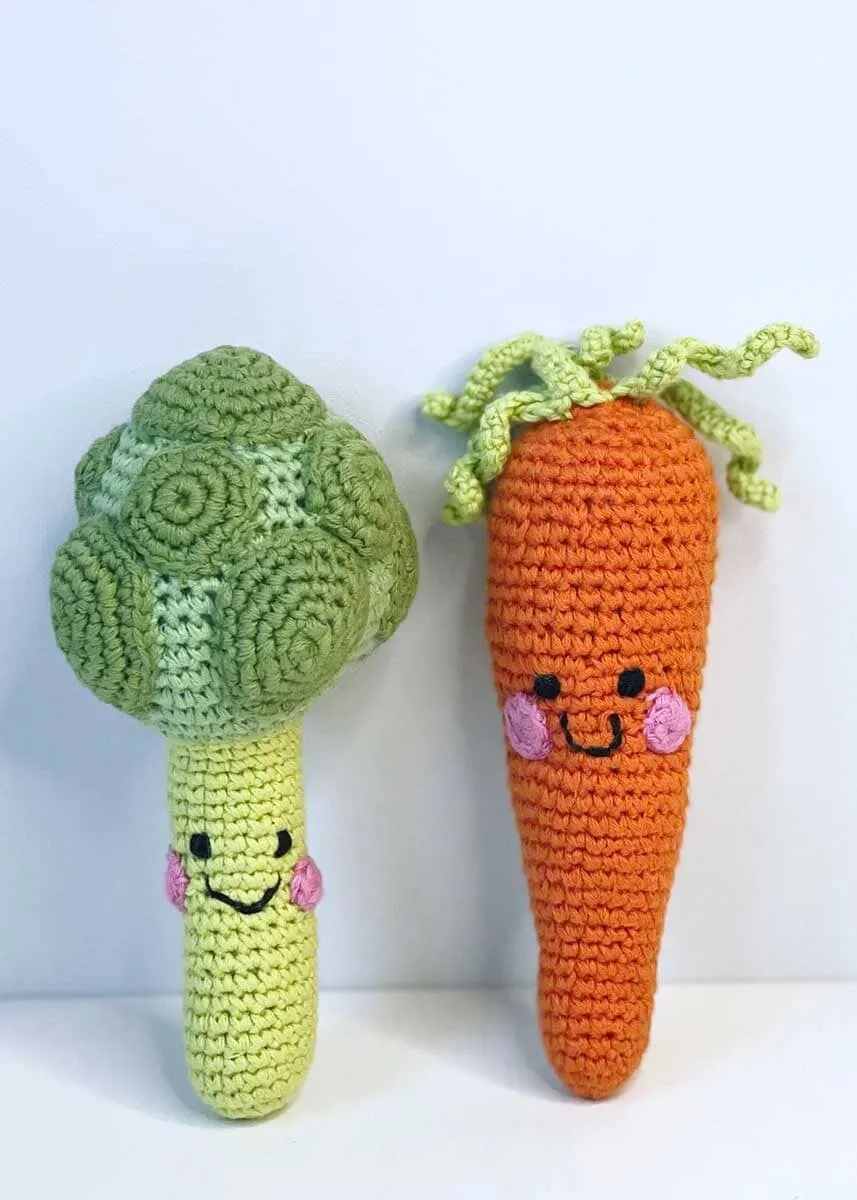 Friendly Plush Carrot Rattle