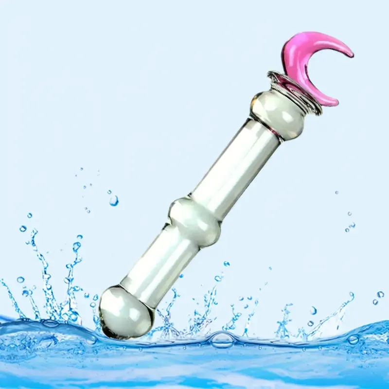 Glass Double-Ended  G-Spot Stimulation Butt Plug Glass Pleasure Wand