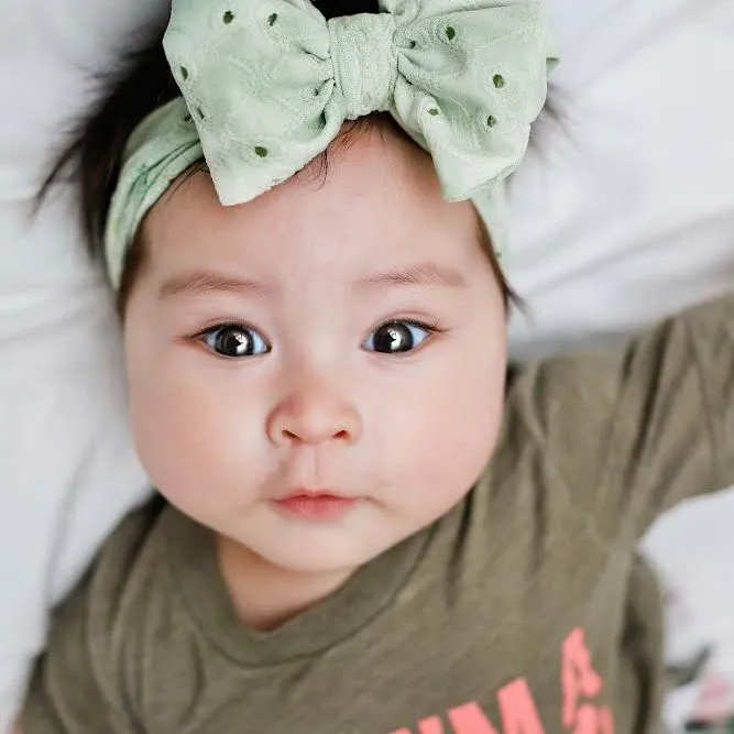 Green Eyelet Headwrap