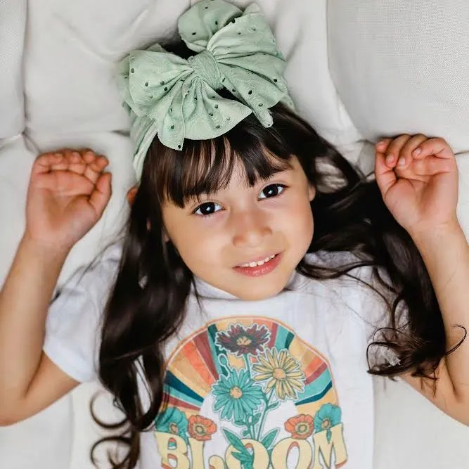 Green Eyelet Headwrap