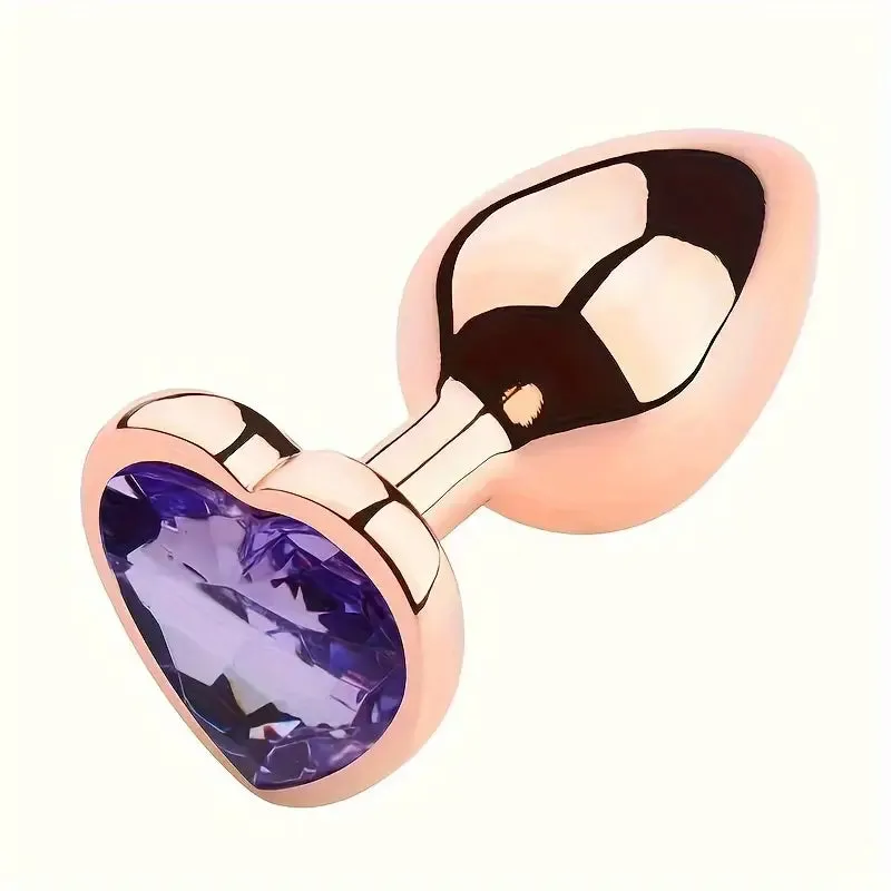 Heart-Shaped Butt Plug Metal Anal Toy Smooth Adult BDSM Accessory