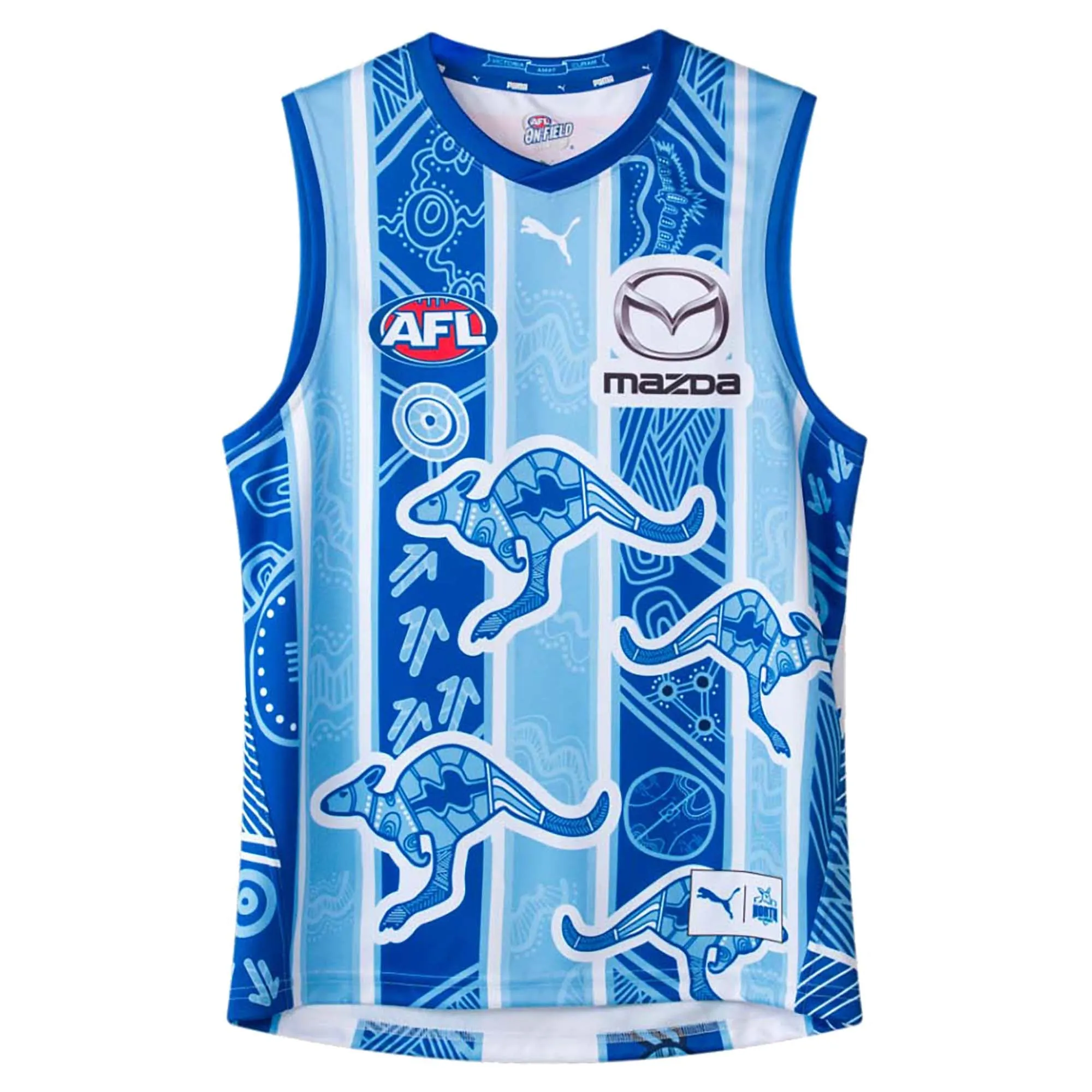 Men's AFL North Melbourne Kangaroos Football Club 2024 Replica Indigenous Jersey