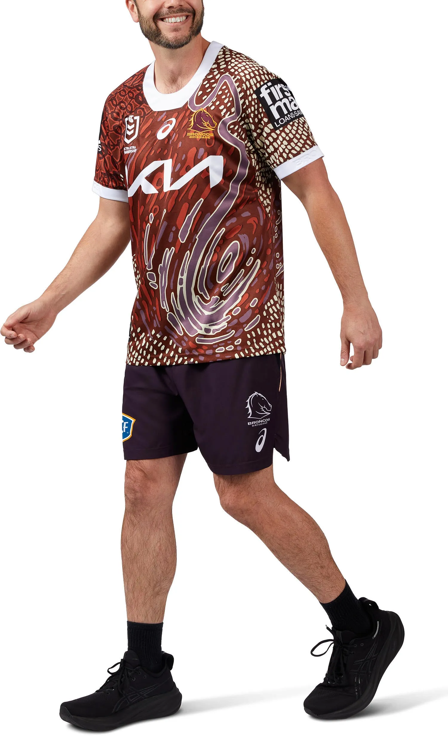 Men's NRL Brisbane Broncos 2024 Replica Indigenous Jersey