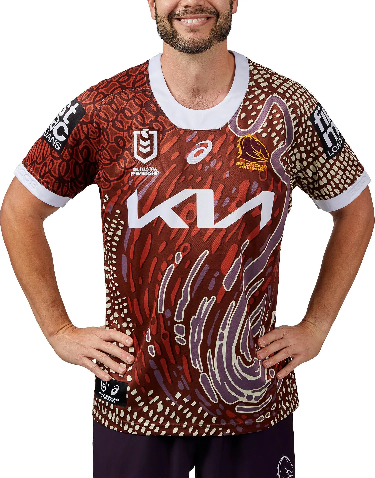 Men's NRL Brisbane Broncos 2024 Replica Indigenous Jersey