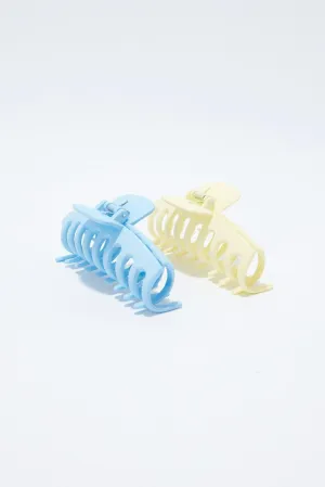 Multi 2 Pack Classic Hair Claw Clips