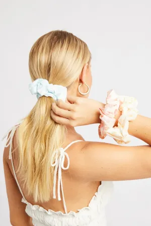 Multi 3 Pack Flower Print Scrunchies