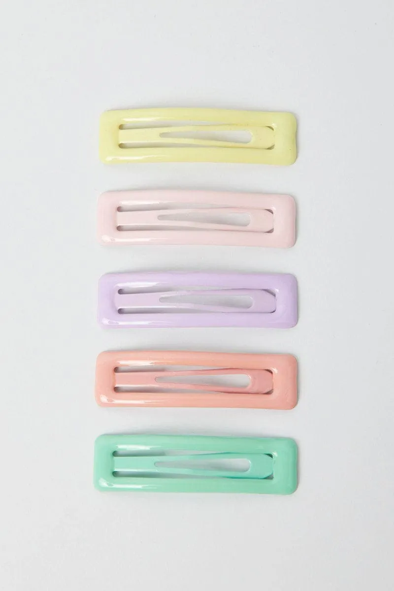 Multi 5 pack Hair Clips