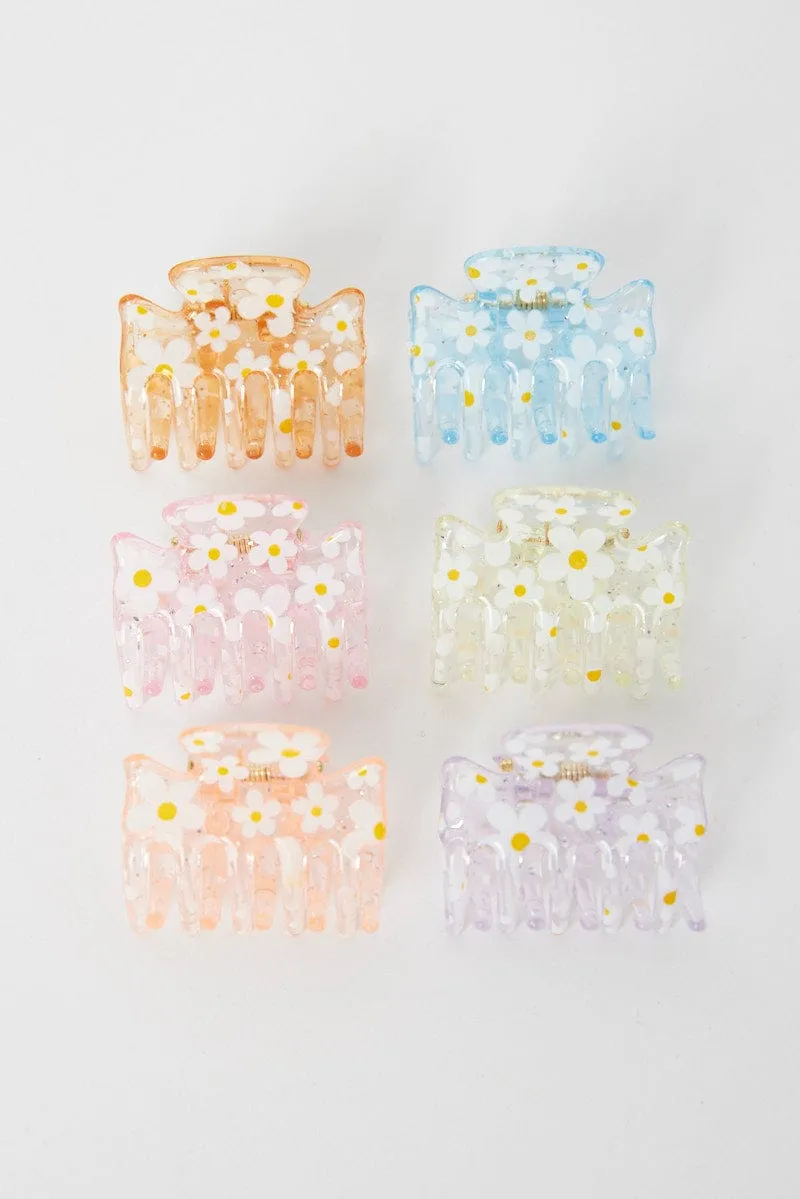 Multi 6 Pack Claw Clips