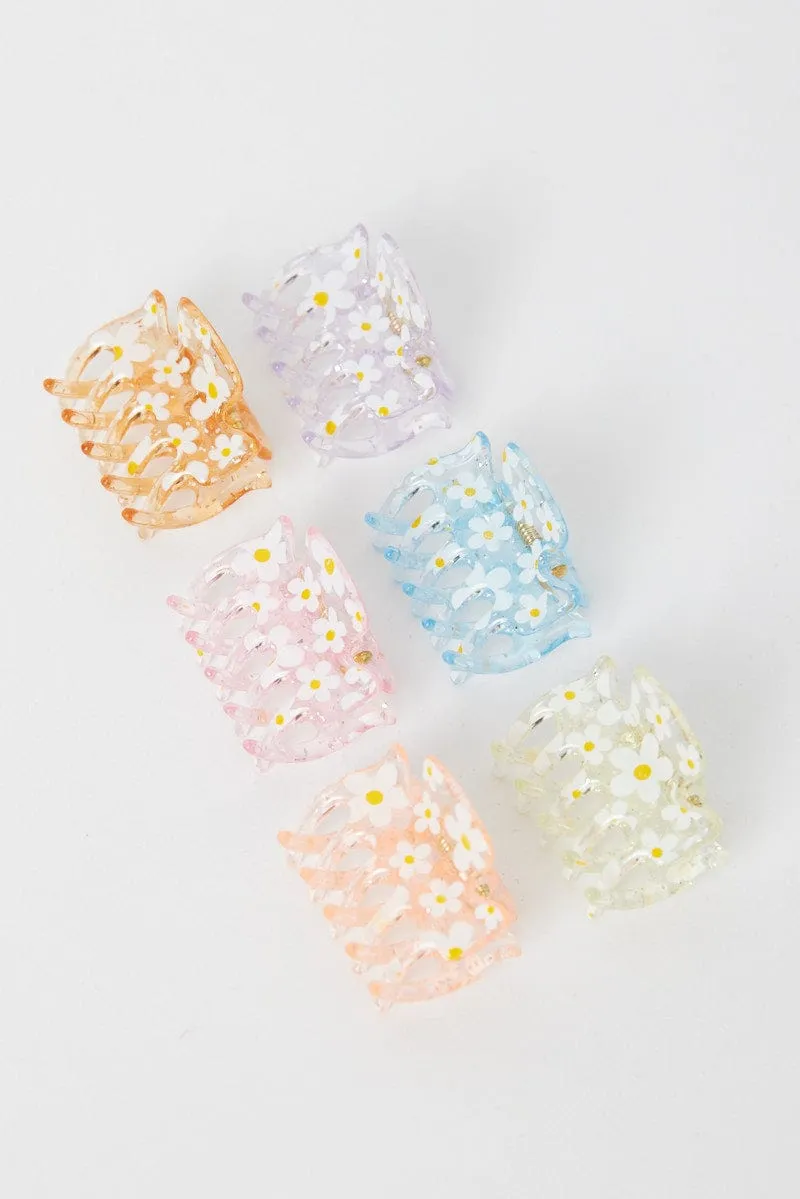 Multi 6 Pack Claw Clips
