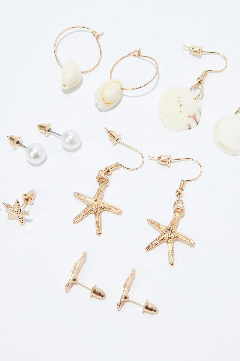 Multi 6 pack Earrings Set
