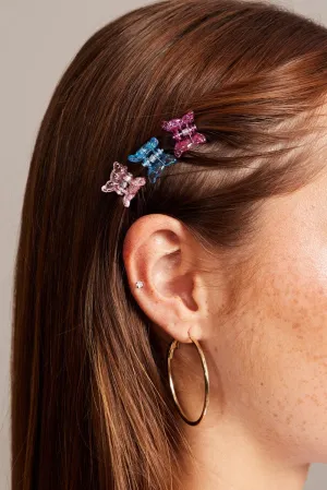 Multi 9 Pack Butterfly Claw Clips