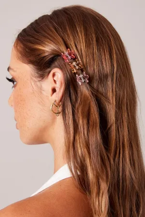 Multi 9 Pack Flower Claw Clips