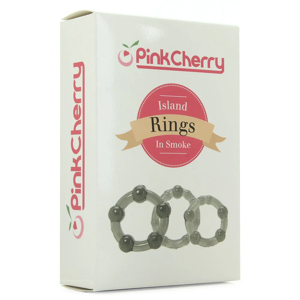 PinkCherry Island Rings Cock Rings in Smoke