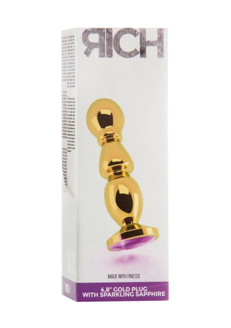 R2 - Gold Plug - 4.8 Inch - Purple Sapphire